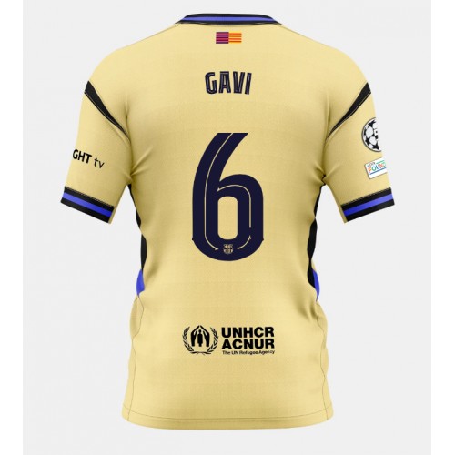 Barcelona Paez Gavi #6 Vonkajší futbalový dres 2025-26 Krátky Rukáv Barcelona Paez Gavi #6 Vonkajší futbalový dres 2025-26 Krátky Rukáv